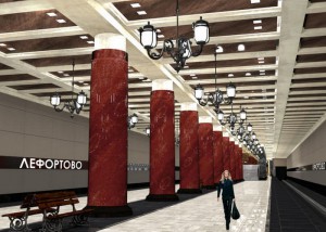Проект станции Лефортово, которая войдет в состав второго кольца метро