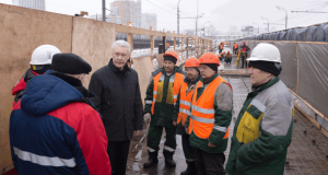 Мэр Москвы Сергей Собянин ознакомился с ходом работ по реконструкции Нагатинского моста 
