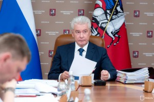Мэр Сергей Собянин на заседании президиума правительства Москвы