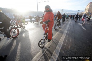 В зимнем велопараде в столице приняли участие более 500 человек