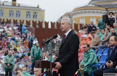 Сергей Собянин сказал поздравительную речь москвичам