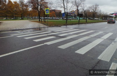 В ЮАО рядом со станцией метро «Каширская» появился двойной пешеходный переход