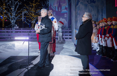 Мэр Москвы Сергей Собянин выступил на церемонии закрытия фестиваля «Путешествие в Рождество»