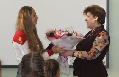 Встреча с олимпийской чемпионкой Еленой Прокофьевой прошла в школе №1245